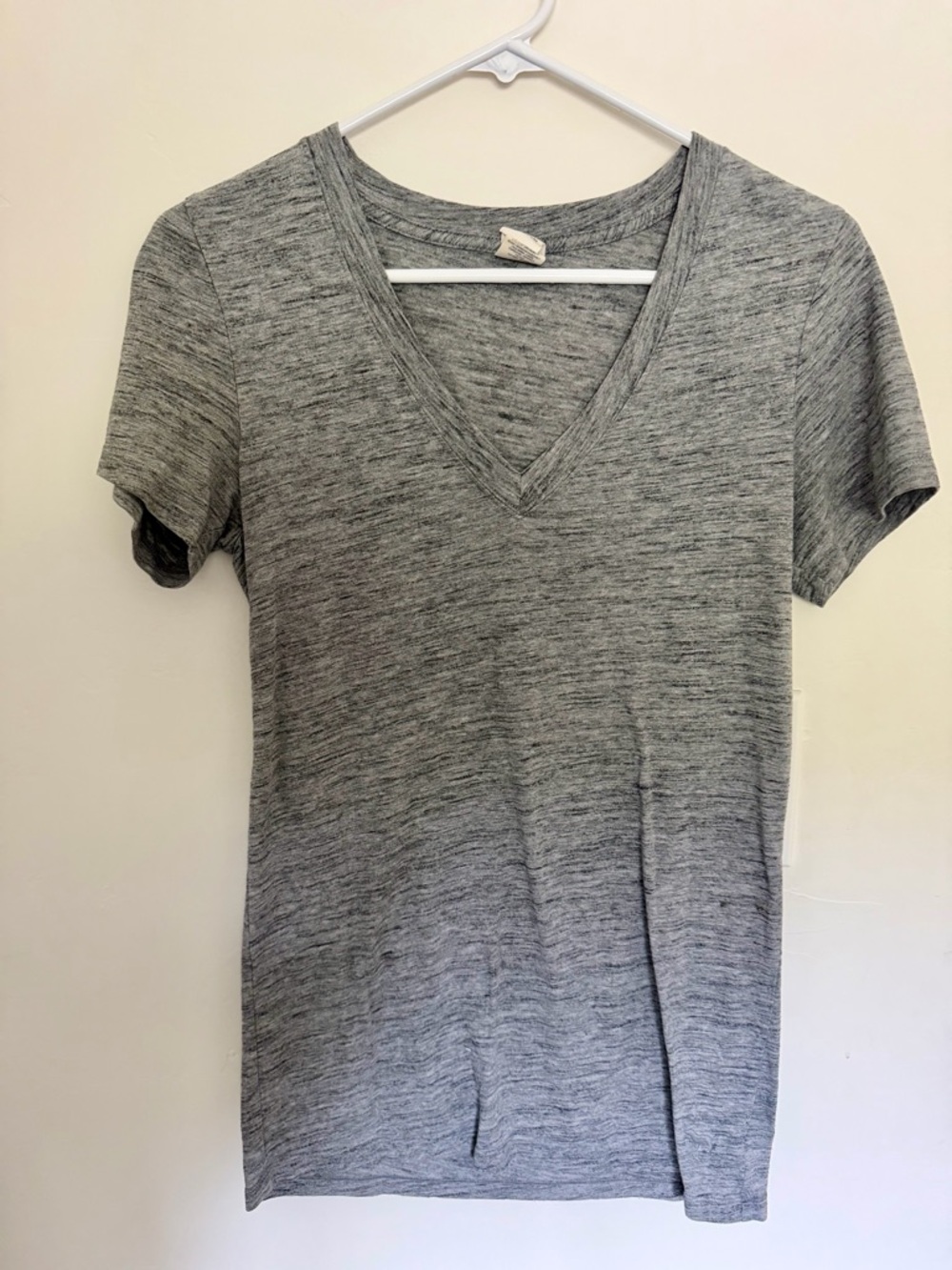 PINK Victoria's Secret Heather Gray V-Neck Sleep Tee Medium Lounge Pajama Top